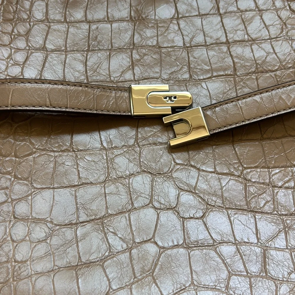 Small Lee Radziwill Embossed Leather Double Bag
Brown Shale - Picture 4 of 12